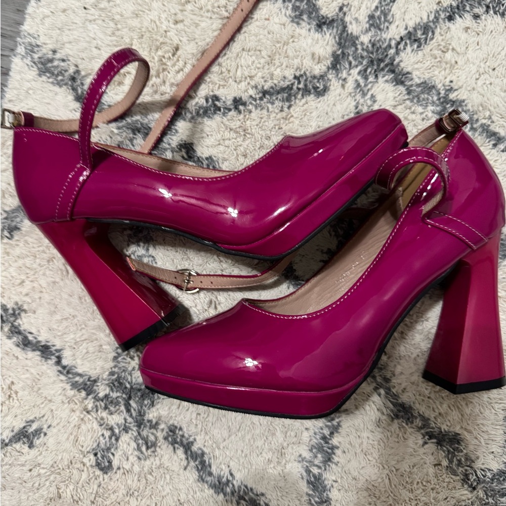 Pink Patent Leather Women's Shoes